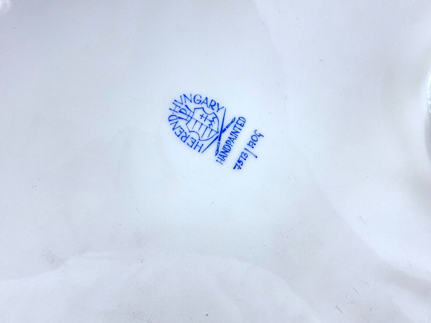 Herend Chinese Bouquet Rust (Apponyi Orange) LARGE Rococo /Wave/leaf dish, NICE