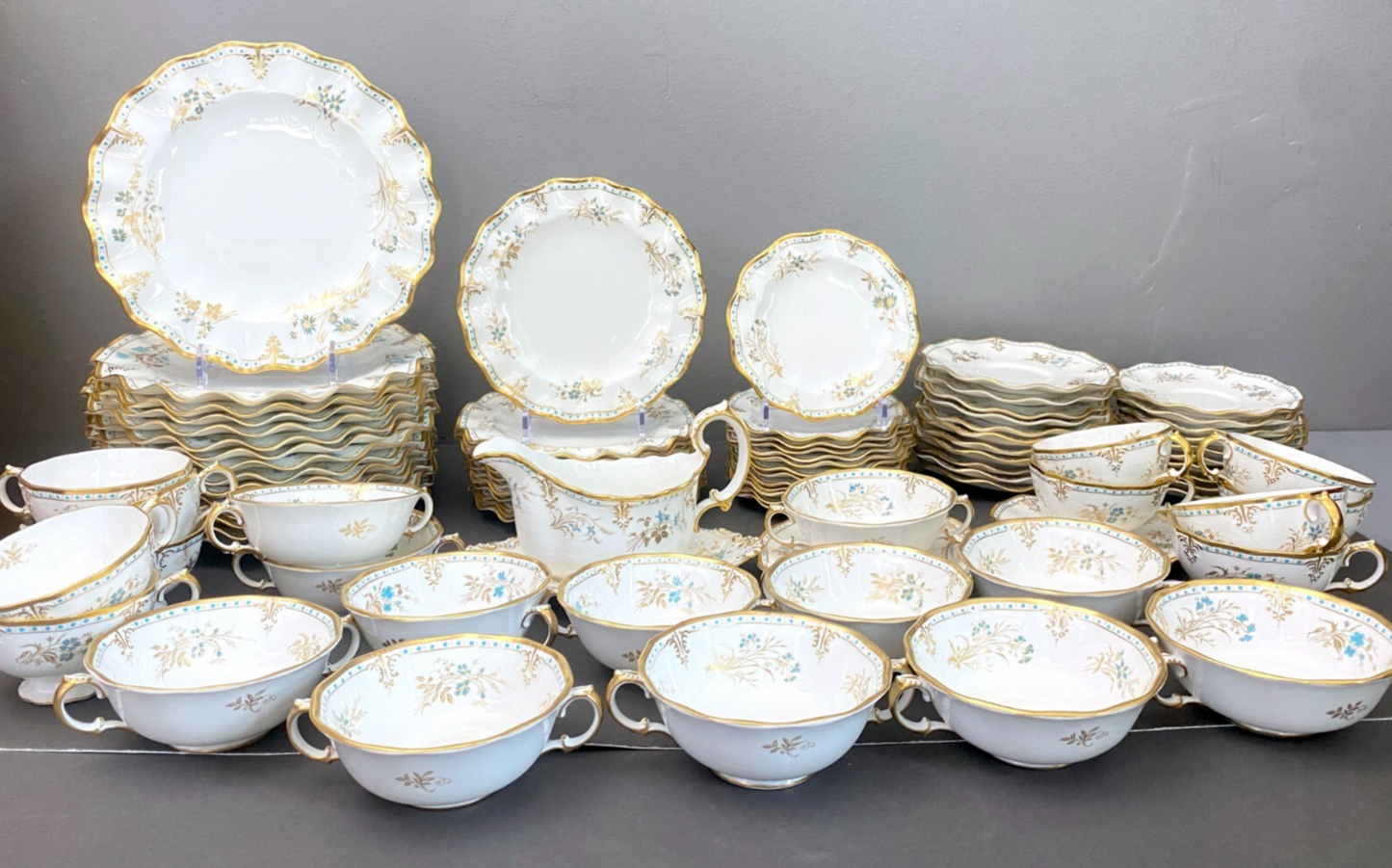 Royal Crown Derby Lombardy bone china dinner service for 12