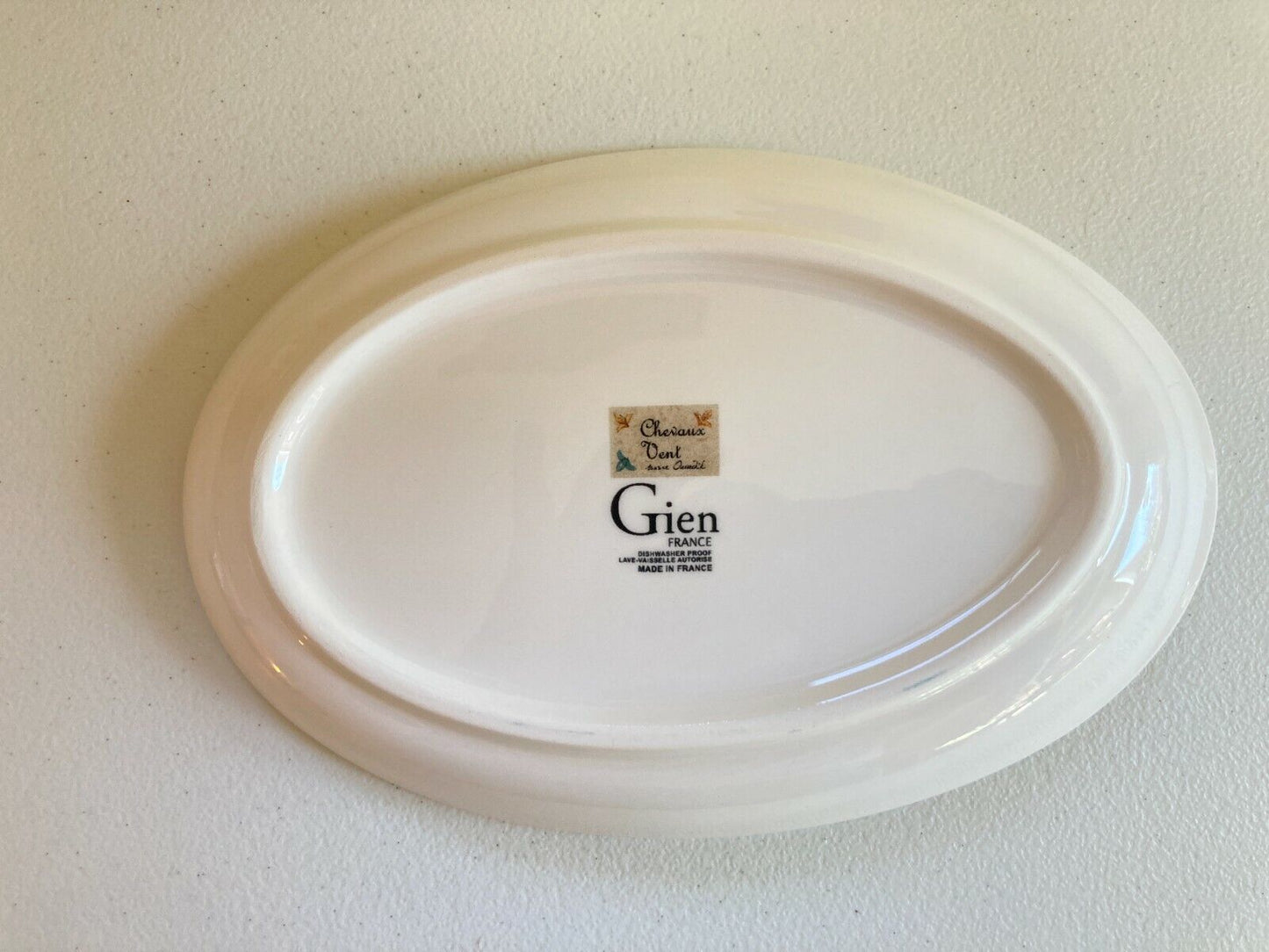 Set 10 x Gien France "Chevaux du Vent" (Horses of the Wind) oval plates/dishes