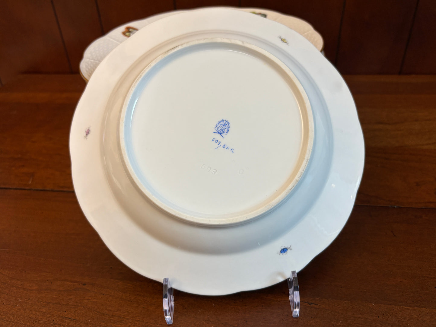 Herend Fruit & Flower (BFR) rimmed soup bowl set 11, 503 BFR, Gorgeous