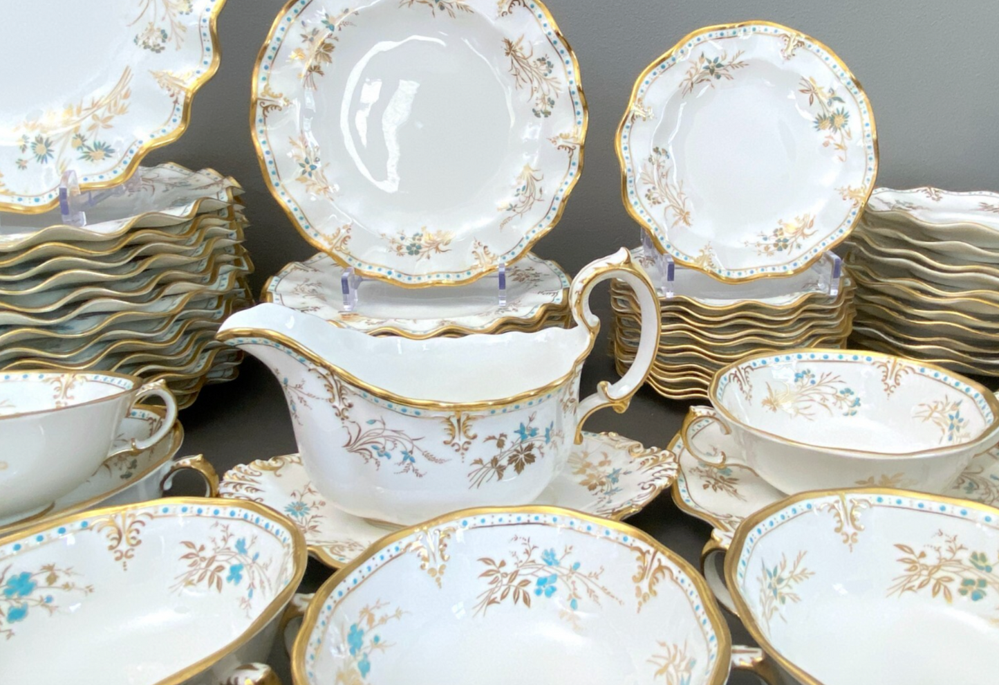 Royal Crown Derby Lombardy bone china dinner service for 12
