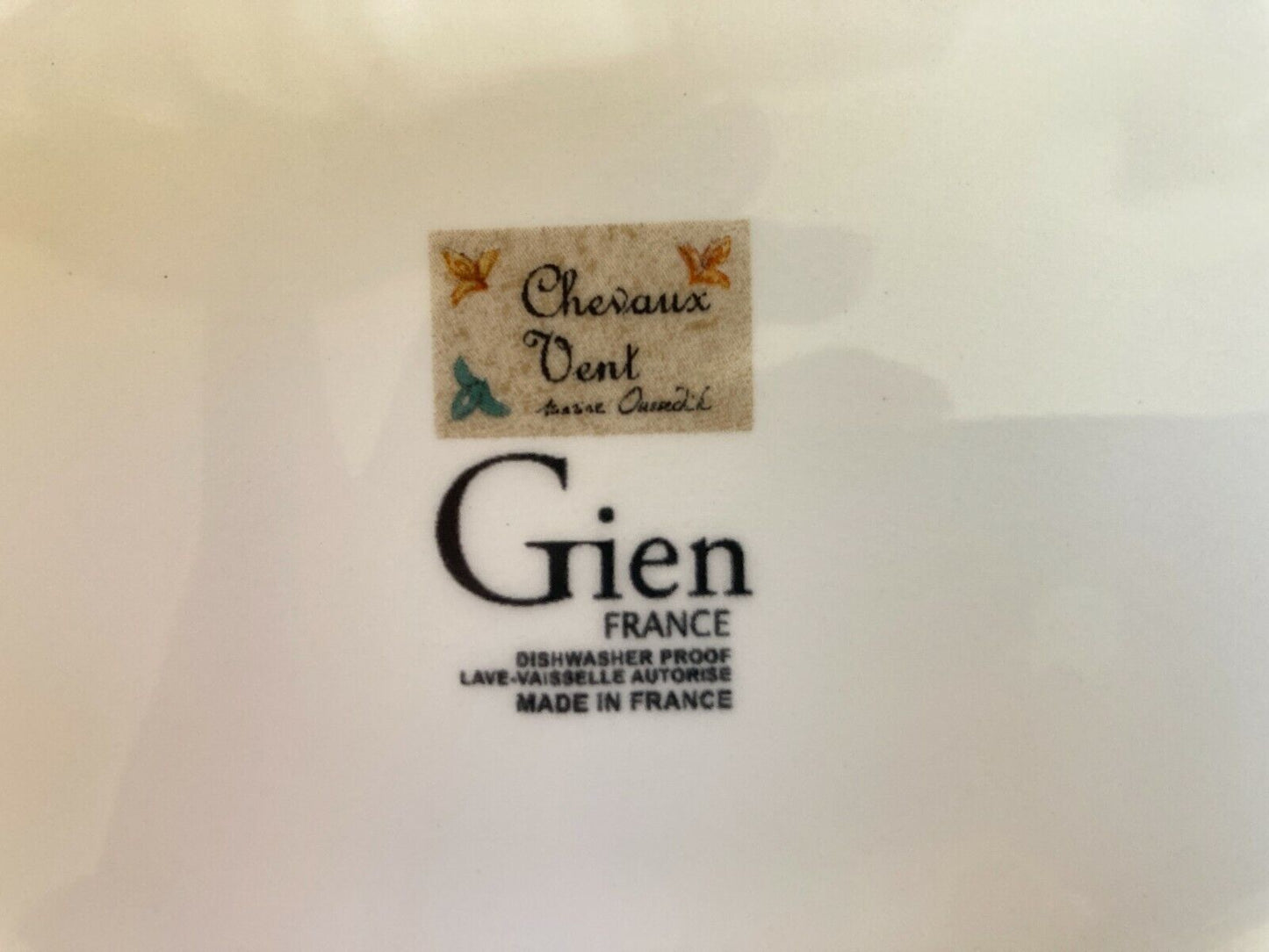 Set 10 x Gien France "Chevaux du Vent" (Horses of the Wind) oval plates/dishes
