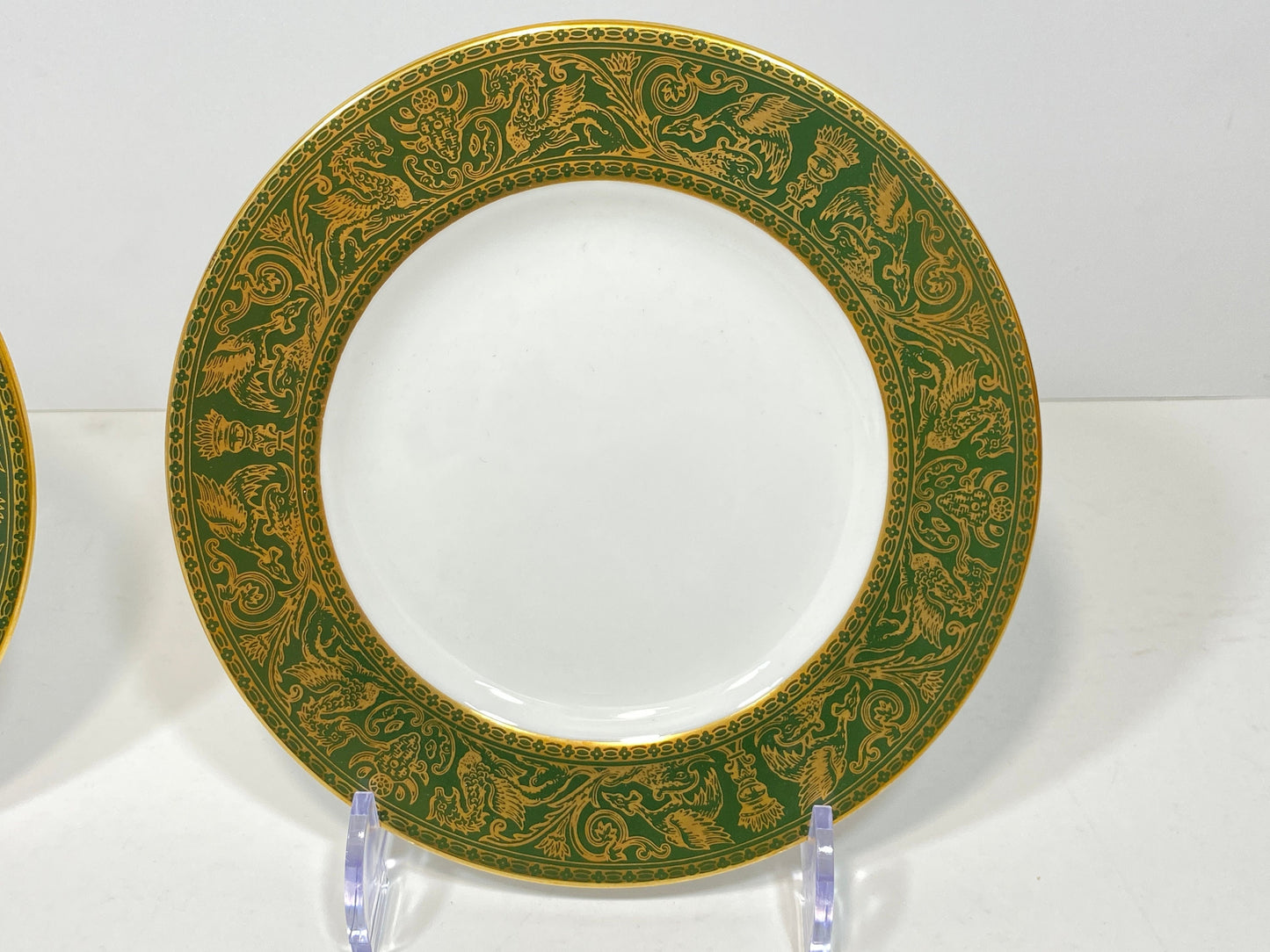 2 x Wedgwood Florentine bread plates, side plates, 7'', bone china, W4170, made in England, mint condition