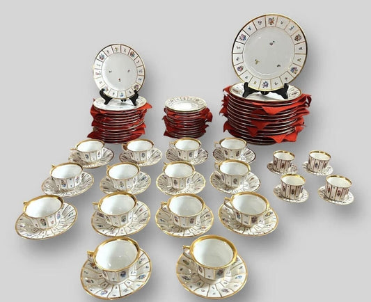 Royal Copenhagen "Henriette" 78-Piece Dinnerware & Tea Set for 14 - Mint Condition